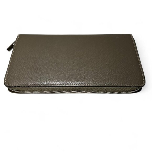 CELINE Leather Zip Around Long Wallet - Brown - Picture 4 of 15